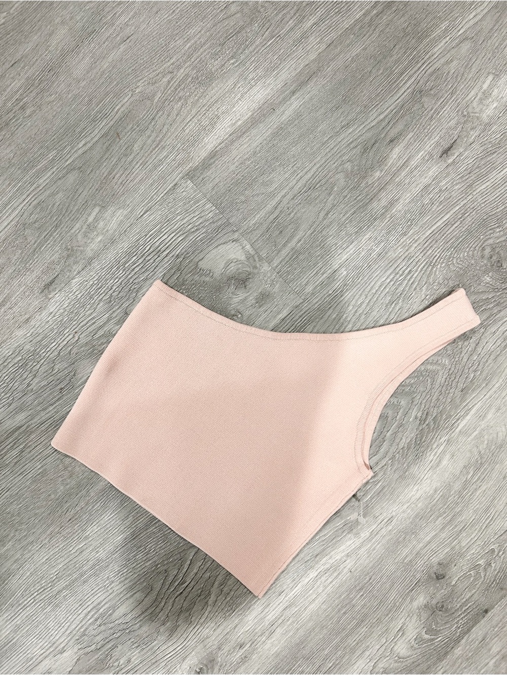 Forever 21 Blush One-Shoulder Crop Top